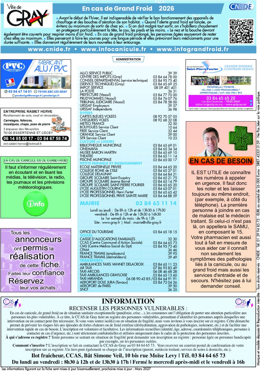 Fiche d'urgence
